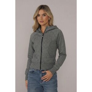 Lululemon Women's Scuba Full Zip Hoodie Gray Sweatshirt Athleisure Size 6